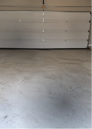 Garage floor before epoxy coating
