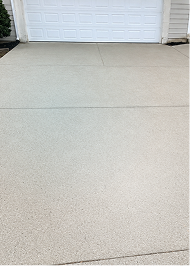 Clean walkway after pressure washing